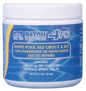 4 F.S. White Pool Tile Grout Repair (Fast Set) 1 Lb. - Picture 1 of 1