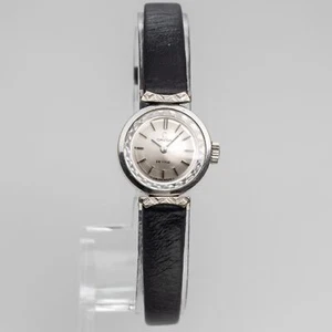 Omega De Ville Ladies Manual Vintage Silver Cocktail Cut Glass Mini Watch 17 mm - Picture 1 of 10