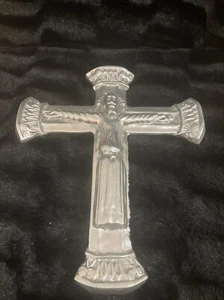 Cast Aluminum CROSS Wall Plaque 12” By 11” Moses - Picture 1 of 7