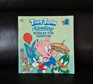 Vintage Tiny Toon Adventures Hurray For Hampton 1990 A Golden Book Paperback - Picture 1 of 5