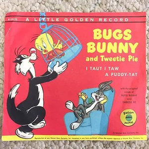 Bugs Bunny And Tweetie Pie R 159:25 Golden Record Picture Sleeve And 78 - Picture 1 of 4