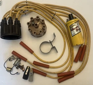 Vintage Mopar Small Block Ignition Parts Lot Coil Wires End Caps 273 318 340 360 - Picture 1 of 9