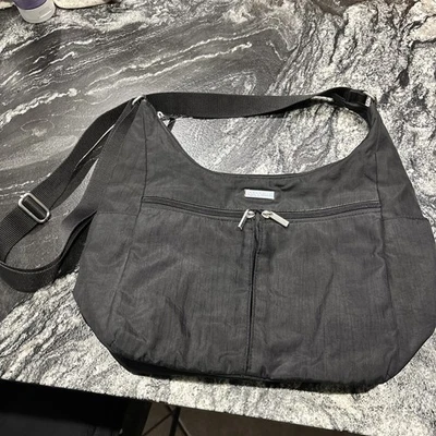 BAGGALLINI Everyplace Crossbody Purse Bag Black with Tan Interior Lightweight - Image 1 of 4