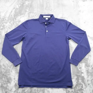 Holderness & Bourne Polo Shirt Mens Small Navy Blue The Abbott Long Sleeve Golf - Picture 1 of 18