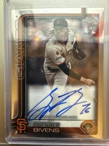 2025 Topps Chrome - Autógrafos de novato Spencer Bivens #RA-SBI (AU, RC) - Imagen 1 de 5
