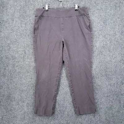 Soft Surroundings Pants Womens PL Large Petite Gray Superla Essential Stretch - Image 1 of 4