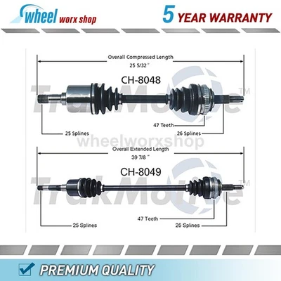 Eje delantero CV para Dodge Aries 2,5 L 1987-1989, para Dodge 600 2,2 L 1987 1988 Foto 1 de 3