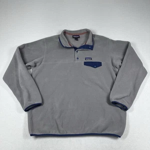 Patagonia Synchilla Grey Fleece Snap T Pullover Men’s Size XL - Picture 1 of 8