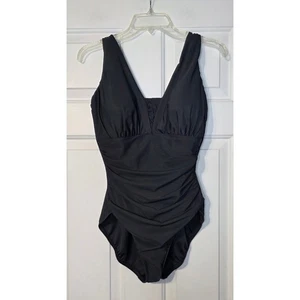 Miraclesuit Damen Einteiler Badeanzug Größe US 14 grau Raffung kabellos - Bild 1 von 6