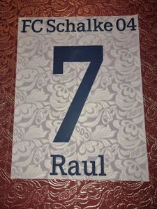 FC Schalke 04 Raul 7 blau Flock Beflockung für Trikot Spielertrikot z0207 - Bild 1 von 1
