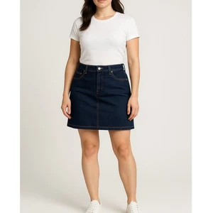 New York & Company NY Jeans Denim Skirt Dark Wash Size 8 NWT Vintage - Picture 1 of 9