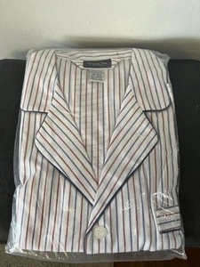 Christian Dior, EX-GRANDE Conjunto de Pijama de Mezcla de Algodón para Hombres, Azul Rojo Manga Larga - Imagen 1 de 5