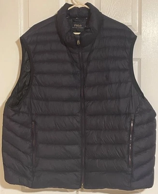 Chaleco acolchado Polo Ralph Lauren para hombre 2XB azul marino relleno de plumón de pato Foto 1 de 4