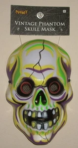 VINTAGE Phantomschädel KUNSTSTOFF HALBMASKE KLASSISCHER STIL HALLOWEEN GEIST MONSTER - Bild 1 von 1