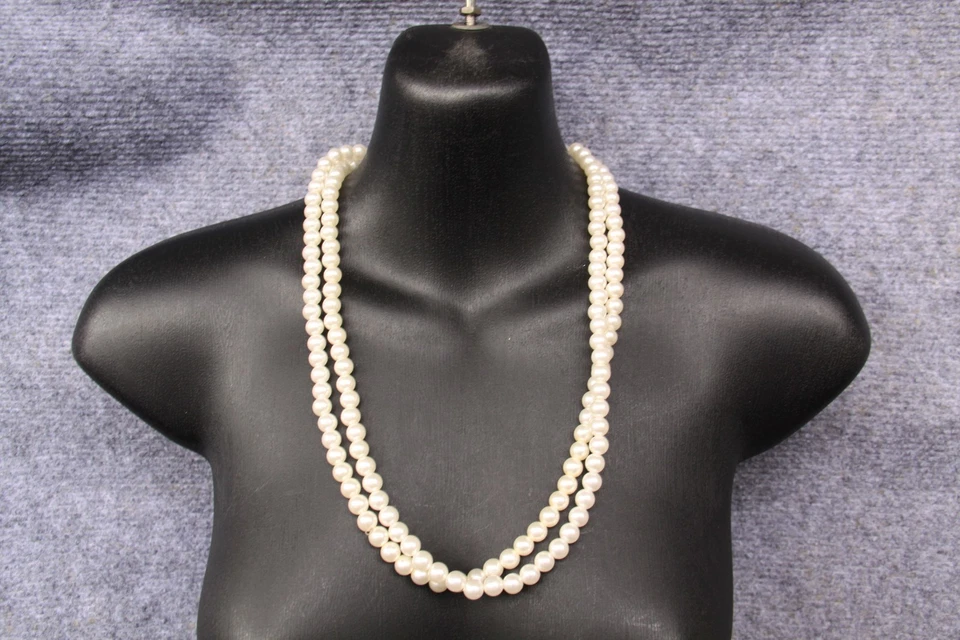 LANGE PERLEN HALSKETTE  180 CM LANG MIT KLEINEREN UND GRÖSSEREN PERLEN - Bild 1 von 1