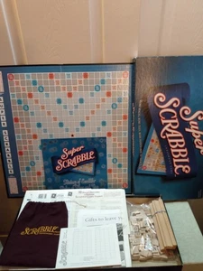 Hasbro Winning Moves 2004 Super Scrabble Board Game 200 Tiles Complete w/ BONUS - Picture 1 of 18
