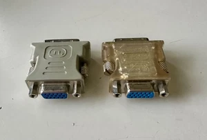 DVI 15-pin Female To VGA 24-pin Male Adapter Video Connector Converter Set of 2 - Picture 1 of 3