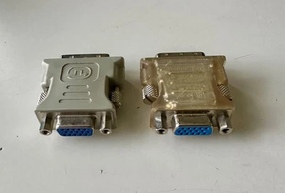 DVI 15-pin Female To VGA 24-pin Male Adapter Video Connector Converter Set of 2 - Image 1 of 3