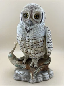 Vintage Enesco Ceramic Porcelain Owl 8" Hoot Barn Statue Figurine Imports - Picture 1 of 8