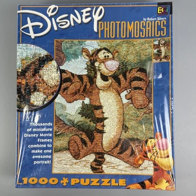 Disney Photomosaics Tigger 1000+ Piece Jigsaw Puzzle • New & Sealed Made in USA - Image 1 of 4