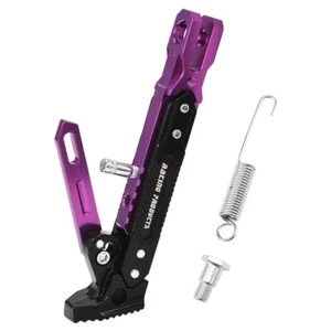 Purple Moto Side Stand Aluminum Alloy Short Motorcycle Motorbike Kickstand - Picture 1 of 9