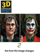 DC-Joker Poster 3D Lenticular Flip Effect,2 Images In One, water resistant
