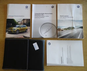 GENUINE VW GOLF 2017-2019 OWNERS MANUAL HANDBOOK AUDIO MANUAL WALLET PACK F-515 - Picture 1 of 6