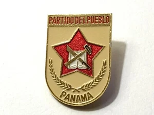 PANAMA VOLKSPARTEI Kommunistische Volkspartei Pinback Abzeichen. EXTREM SELTEN - Bild 1 von 4