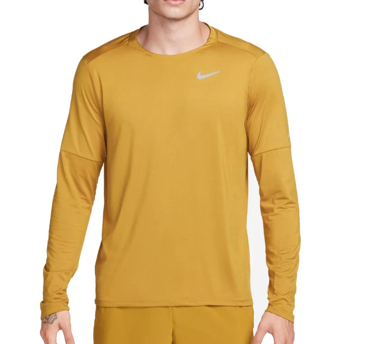 Nike Dri FIT Element Running Long Sleeve Mens XL Bronze Reflective Silver DD4754