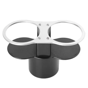 1x Car Cup Stand with Dual Holders Silver Black ABS Fit most 7cm cups bottles - Picture 1 of 10