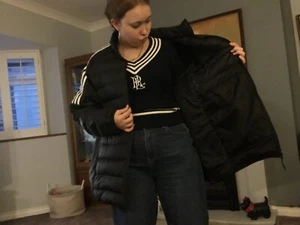 Adidas Womens Jacket 4X Puffer jacket  Insulated Coat Quilted Black - Picture 1 of 5