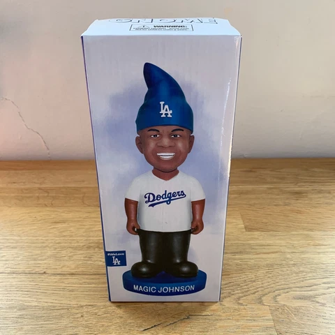 Magic Johnson Gnome Bobblehead Los Angeles L.A. Dodgers SGA, Brand New Cover