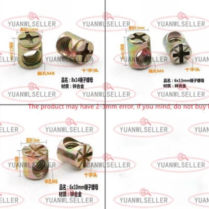 M4 M5 M6 M8 Furniture Barrel Nut Dowel Phillips Drive Furniture Cot Embedded Nut - Picture 1 of 1