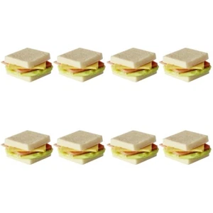 2 szt. Dekoracyjne sztuczne kanapki Modele Miniaturowe jedzenie - Zdjęcie 1 z 12