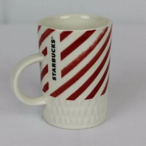 Taza de café Starbucks 2016 10 oz rojo blanco caña de caramelo - Imagen 1 de 4