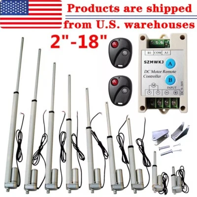 SZMWKJ 2"-18" Inch 220lb/330lbs Electric Linear Actuator Heavy Duty 12V Putter Motor IG