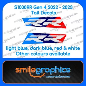 BMW S1000RR Fairing Sticker Gen4 Gen 4 2022 - 2023 Tail Cowl - Custom Colours - Picture 1 of 6