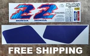 HONDA MONKEY Z50 Z50R 1992 STICKER GRAPHIC SET 12 PCS. DARKBLUE CLASSIC FREE SH. - Picture 1 of 5