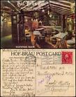 Postcard San Francisco Hof-Bräu Cafe -Innen USA 1915