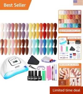 36-Pieces Colorful Gel Nail Polish Set with Fast-Drying UV Light and Accessories - Picture 1 of 10