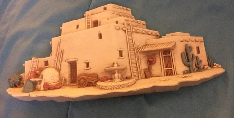 1993 Burwood Products 3291-2A Pueblo Adobe American Indian Hacienda Wall Hanging Cover