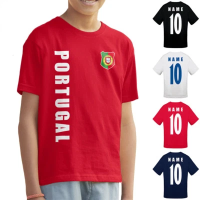 AKYTEX EM 2024 Portugal Kinder Trikot Fanshirt T-Shirt Name Nummer