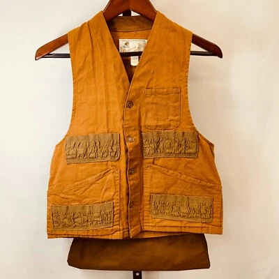 Vintage American Field Hunting Vest Size S Canvas Workwear Utility Button-Down - Image 1 of 4