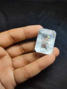 Brilliant Natural Clear Quartz Octagon with Dynamic Rainbow Hues 110 Carats - Picture 1 of 8