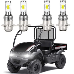 For Kawasaki Mule 600 610 Combo LED Headlights 4pcs Hi Lo Beam Bulbs Kit KAF400 - Foto 1 di 11