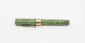 Vintage 1930's / 1950's Green Bakelite Fountain Pen By Marxton - 14k Nib