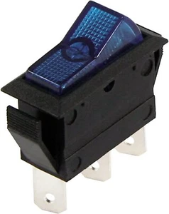 Kfz-Schalter McPower, 3-polig, 12V-250V/20A, blau, Stellungen: EIN/EIN - Bild 1 von 1