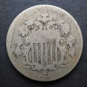 1873 *CLOSED 3* SHIELD NICKEL ***NICE COIN!*** - FREE SHIPPING! M2927 - Picture 1 of 2
