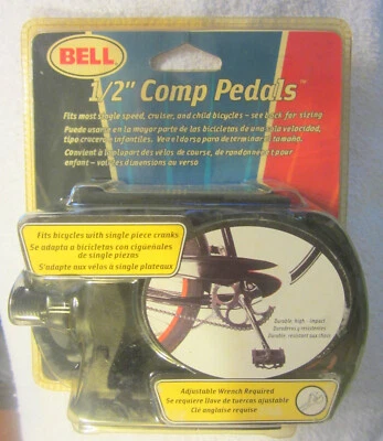 "Pedales Bell Comp de 1/2"" se adaptan a una sola velocidad, crucero y bicicleta para niños nuevos" Foto 1 de 4