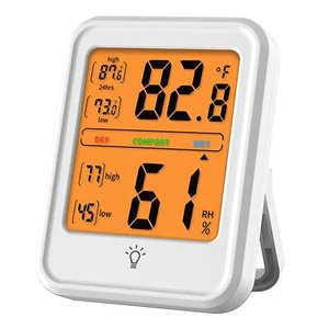 Indoor Thermometer Temperature Room Humidity Meter Magnetic Backlit Digital LCD - Picture 1 of 19